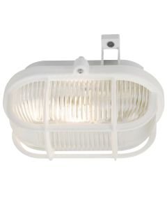 Nordlux - Oval Skot - 17051001 - White Clear Glass IP44 Outdoor Bulkhead Light