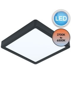 Eglo Lighting - Fueva-Z - 900109 - LED Black White IP44 Bathroom Ceiling Flush Light