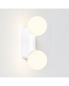 Astro Lighting - Lyra - 1472002 - White Opal Glass Ceramic IP44 Twin Bathroom Wall Light