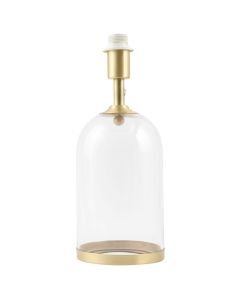 Satin Brass and Glass Cloche Design Table Lamp Base