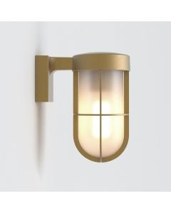 Astro Lighting - Cabin Wall Frosted 1368008 - IP44 Antique Brass Wall Light