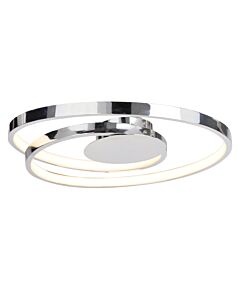 Polished Chrome LED Swirl Flush Fitting