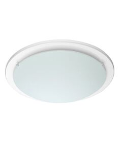 Iceberg - White and Frosted Glass 29cm Flush Light Fitting