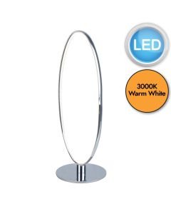 Polished Chrome LED Oval Table Lamp