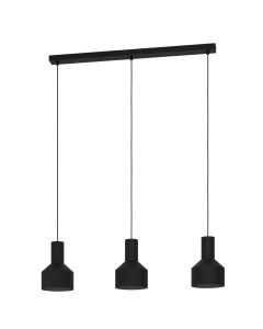 Eglo Lighting - Casibare - 99552 - Black 3 Light Bar Ceiling Pendant Light