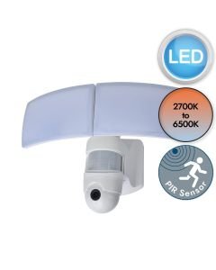 Lutec Connect - Libra - 7632406053 - LED White Opal 4 Light IP44 Outdoor Sensor and Video Floodlight
