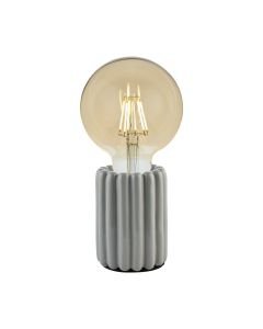Ribb - Grey Ribbed Ceramic Lamp