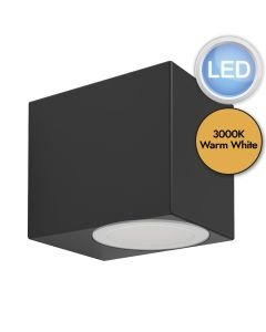 Eglo Lighting - Jabaga - 900275 - LED Black Clear IP44 Outdoor Wall Washer Light