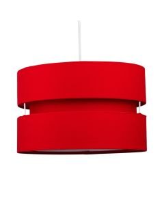 Red Layered Easy Fit Drum Light Shade
