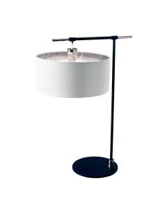 Elstead Lighting - Balance - BALANCE-TL-BKPN - Black Nickel White Table Lamp With Shade