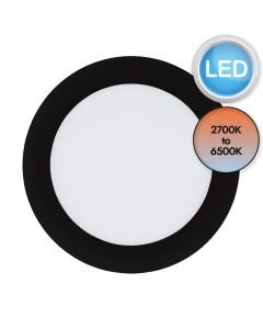 Eglo Lighting - Fueva-Z - 900107 - LED Black White IP44 Bathroom Recessed Ceiling Downlight