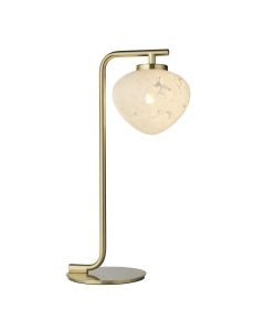 Mills - Satin Brass White Glass Table Lamp