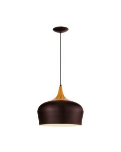 Eglo Lighting - Obregon - 95385 - Brown Natural Oak Wood Ceiling Pendant Light