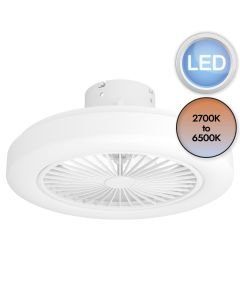 Eglo Lighting - Ortona - 35095 - LED White Milky 3 Light Ceiling Fan