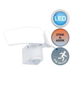 Lutec Connect - Artica - 7635605331 - LED White Opal 2 Light IP44 Outdoor Sensor Floodlight