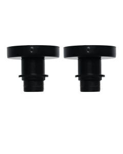 Set of 2 Cassidy - Black E27 Flush Mount Ceiling Lights for Easy Fit Shades