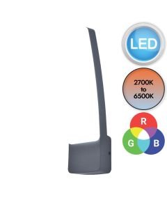 Lutec Connect - Kira - 5288909118 - LED Dark Grey Opal IP54 Outdoor Wall Light