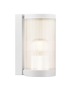 Nordlux - Coupar - 2218061001 - White Clear Ribbed Glass IP54 Outdoor Wall Light