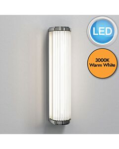 Astro Lighting - Versailles - 1380013 - LED Chrome Clear Ribbed Glass IP44 Bathroom Strip Wall Light
