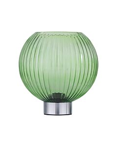Betchley - Battery Operated Chrome Lamp with Green Glass