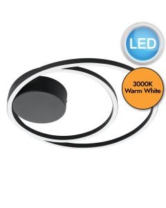 Eglo Lighting - Ruotale - 900471 - LED Black White Flush Ceiling Light