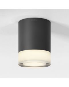Astro Lighting - Ottawa - 1474001 - Black Frosted IP65 Bathroom Ceiling Flush Light