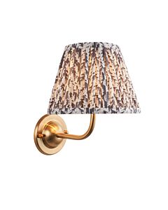 Endon Lighting - Dome Arc & Leaf 20cm - 115951 - Aged Brass Grey Wall Light