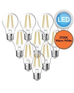 10 x 6.8W LED E27 Filament Light Bulbs - Warm White