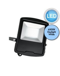 Saxby Lighting - Mantra - 78971 - LED Black Clear Glass IP65 100W Outdoor Floodlight