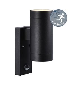 Nordlux - Tin Maxi Sensor - 21519103 - Black Clear Glass 2 Light IP54 Outdoor Sensor Wall Light
