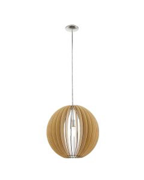 Eglo Lighting - Cossano - 94765 - Satin Nickel Maple Wood Ceiling Pendant Light