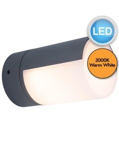 Lutec - Cyra - 5198104118 - LED Dark Grey Opal IP54 Outdoor Wall Light
