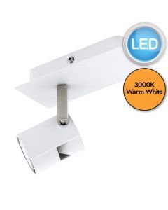 Eglo Lighting - Vergiano - 97506 - LED White Satin Nickel Spotlight
