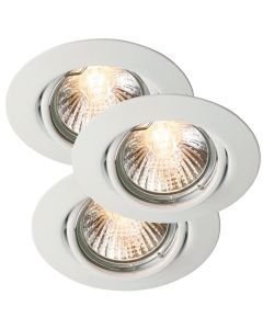 Nordlux - Set of 3 Triton - 54540101 - White Recessed Ceiling Downlights