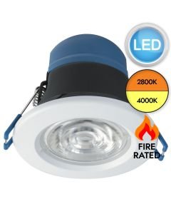 Megaman - Tego - 711183 - LED White Clear IP65 Bathroom Recessed Fire Rated Ceiling Downlight