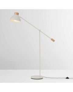 Arnold - Muted Grey Lever Arm Floor Reading Lamp