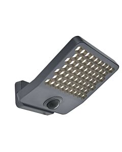 Set of 2 Atlantis - LED Dark Grey Clear IP54 Large Outdoor Sensor Floodlights