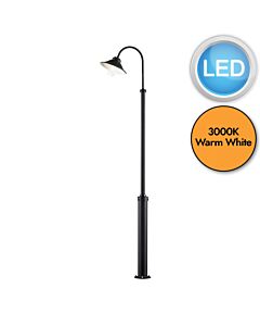 Konstsmide - Vega - 563-750 - LED Black Outdoor Lamp Post