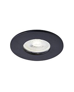 Saxby Lighting - Saxby ShieldONE 65 - 109807 & 111574 - Black IP65 Fixed Bathroom Recessed Fire Rated Ceiling Downlight