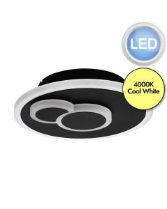Eglo Lighting - Cadegal - 30659 - LED Black White Flush Ceiling Light