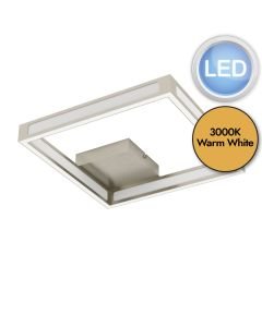 Eglo Lighting - Altaflor - 99784 - LED Satin Nickel White 4 Light Flush Ceiling Light