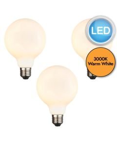 Endon Lighting - Set of 3 Opaline - 102615 - LED E27 ES Light Bulbs - 95mm dia