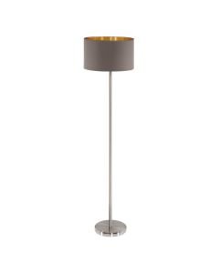 Eglo Lighting - Maserlo - 95172 - Satin Nickel Cappuccino Floor Lamp