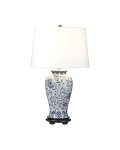 Elstead Lighting - Ying - DL-YING-TL - Blue And White Wood Ceramic Table Lamp With Shade