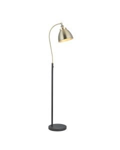 Endon Lighting - Franklin - 98748 - Antique Brass Black Floor Reading Lamp