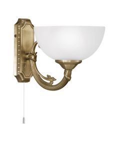 Eglo Lighting - Savoy - 82751 - Bronze White Glass Pull Cord Wall Light