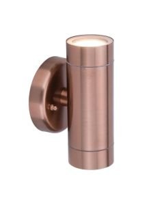 Lutec - Rado - 5510801306 - Copper Clear Glass 2 Light IP44 Outdoor Wall Washer Light