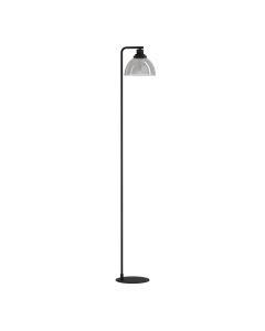 Eglo Lighting - Beleser - 98387 - Black Clear Glass Floor Reading Lamp