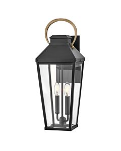 Hinkley Lighting - Dawson - HK-DAWSON-L - Black Burnished Bronze Clear Glass 2 Light IP44 Outdoor Wall Light