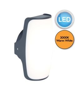 Lutec - Seco - 5189901118 - LED Dark Grey Opal IP54 Outdoor Wall Light